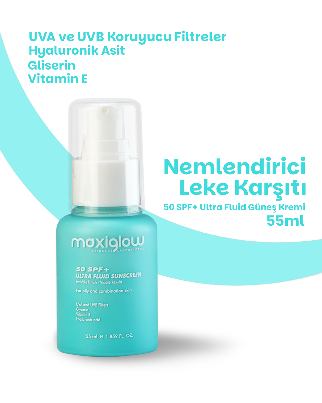 <b>Max Protect </b> <br>Ultra Fluid Güneş Koruyucu Yüz Kremi, 50 SPF+