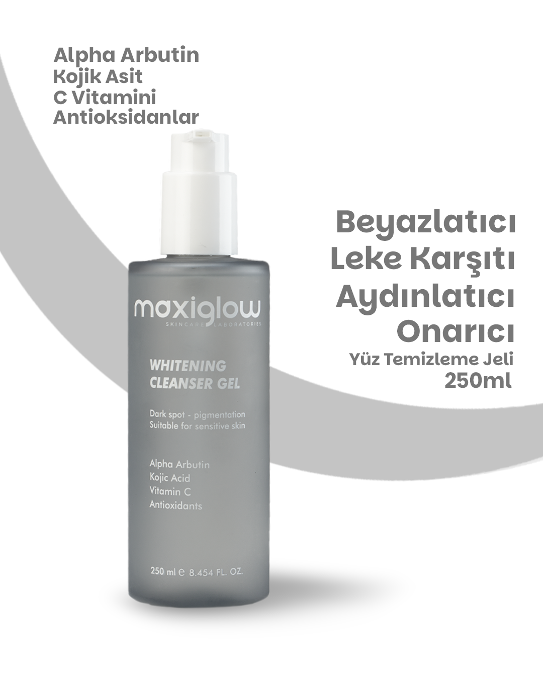 <b>Max Whitening </b> <br>Beyazlatıcı ve Leke Karşıtı Yüz Temizleme Jeli