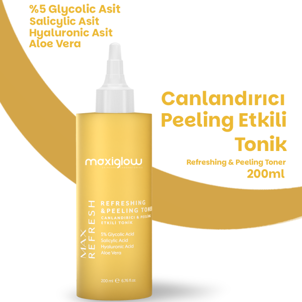 <b>Max Refresh</b> <br>Canlandırıcı ve Peeling Etkili Yüz Toniği
